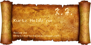 Kurtz Heléna névjegykártya